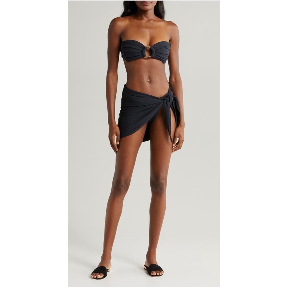 Montce Black Side Tie Coverup